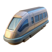 beautiful traditional Maglev Train Side View Transparent Background high quality png