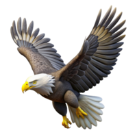 stunning rustic Majestic Bald Eagle Soaring Cutout on Transparent Background original png