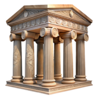 magnificent abstract Majestic Temple Columns Detailed Carvings Isolated png