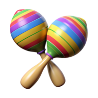 serene abstract Maracas Colorful Pattern Isolated Element Transparent Background authentic png