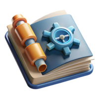 serene artistic Marine Engineering Textbook with Open Page View authentic png
