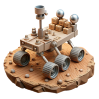 wonderful abstract Mars Rover Exploration Scene Isolated genuine png