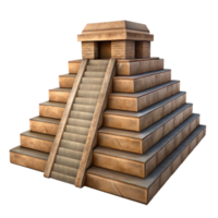 serene abstract Mayan Pyramid Steep Angle Isolated png
