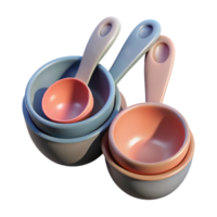 dramatic minimalist Measuring Spoons Set Nested Cutout original png