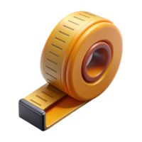 vibrant contemporary Measuring Tape Rolled Up Cutout on Transparent Background high resolution png