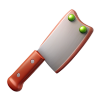 vibrant rustic Meat Cleaver Sharp Blade Isolated on Transparent Background genuine png