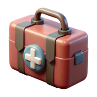 vibrant minimalist Medical Kit Closed View Isolated authentic png