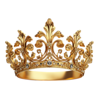dorado corona con gemas transparente png