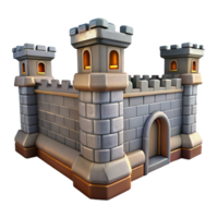 magnificent modern Medieval Fortress Wall Defensive Structure Transparent Background high resolution png