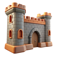 serene artistic Medieval Fortress Wall Section Cutout Element exclusive png
