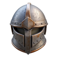 serene classic Medieval Knight Helmet Metal Texture Front View Isolated exclusive png