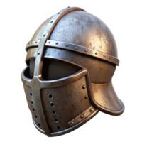 dramatic abstract Medieval Knight Helmet Side Angle Isolated high resolution png