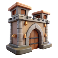 stunning creative Medieval Town Gatehouse Cutout Element high resolution png