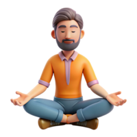 dramatic abstract Meditating Man Cross Legged Element genuine png