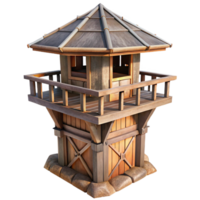 elegant abstract Medieval Watchtower High Vantage Point Transparent Background png