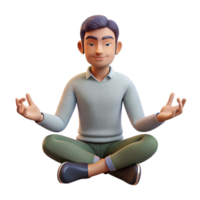 extraordinary abstract Meditating Man with Open Hands Element high resolution png