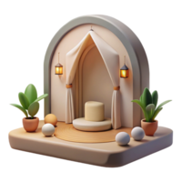 beautiful minimalist Meditation Room Minimalist Design Transparent Background high quality png