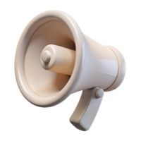 impressive rustic Megaphone White with Handle Isolated Cutout Transparent Background genuine png
