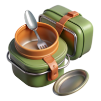 beautiful classic Mess Kit with Spork Isolated high resolution png