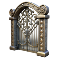 stunning rustic Metal Gate Ornate Design Isolated Element high resolution png