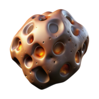 extraordinary creative Meteorite Fragment Cutout with Burn Marks png