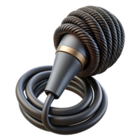 impressive classic Microphone Cable Coiled Black Isolated Cutout high quality png