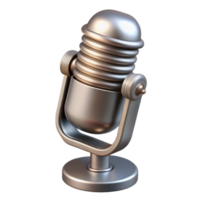 stunning vintage Microphone Clip Metal Spring Loaded Isolated Element Transparent Background premium png