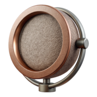vibrant minimalist Microphone Pop Filter Circular Shape Metal Mesh Transparent Background high resolution png