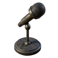 vibrant abstract Microphone Stand Black Isolated exclusive png