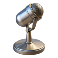 magnificent creative Microphone Stand Chrome Finish Cutout Transparent Background professional png