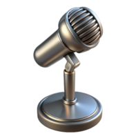 extraordinary artistic Microphone Stand Chrome Finish Cutout Transparent Background high resolution png