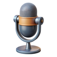beautiful minimalist Microphone with Pop Filter Side View Cutout detailed png