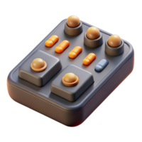 beautiful traditional Midi Controller Knobs and Sliders Top View Isolated high resolution png