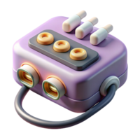 vibrant contemporary Midi Interface Connectors Input and Output Ports Transparent Background professional png