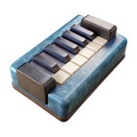 vibrant vintage Midi Keyboard Keys Close Up Cutout original png