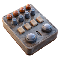 beautiful traditional Midi Controller Knobs and Sliders Top View Isolated exclusive png
