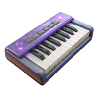 elegant abstract Midi Keyboard Side View White Keys high resolution png