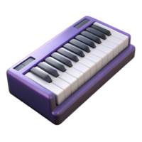 beautiful minimalist Midi Keyboard Side View White Keys high resolution png