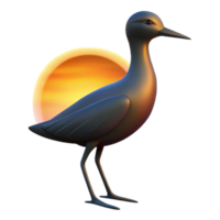 wonderful abstract Migrating Bird Silhouette Cutout at Sunset professional png