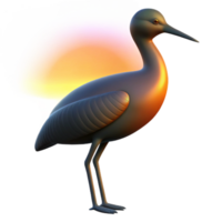 elegant rustic Migrating Bird Silhouette Cutout at Sunset png