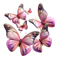 magnificent classic Migrating Butterfly Swarm on White exclusive png
