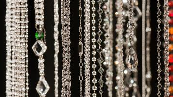 Sparkling Chains of Crystals and Beads in Elegant Display photo