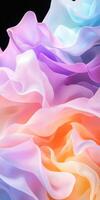 Abstract Pastel Gradient Waves in Flowing Fabric Texture photo