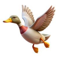 vibrant abstract Migrating Ducks in Flight Cutout on Transparent Background detailed png