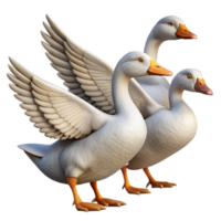 beautiful modern Migrating Geese Formation Transparent Background exclusive png