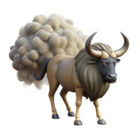 wonderful modern Migrating Wildebeest Herd Dust Cloud Transparent Background authentic png