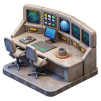 serene traditional Mission Control Center with Monitoring Screens authentic png