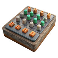 magnificent rustic Mixing Console Channel Faders Up Position Cutout Transparent Background professional png