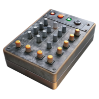 impressive rustic Mixing Console Channel Strip Close Up Transparent Background high resolution png