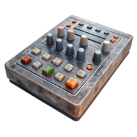extraordinary rustic Mixing Console Faders Centered Neutral Position Transparent Background high quality png